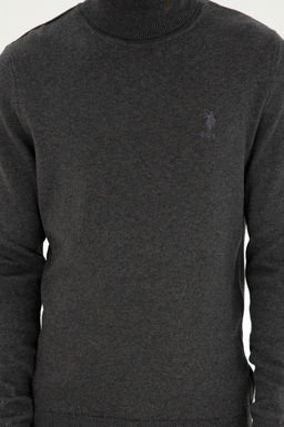 Мужской базовый свитер антрацитового меланжа Неожиданная скидка в корзине - U.s. polo assn фото 6
