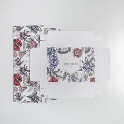 Цена за 2 шт. Коробка подарочная складная, упаковка, Цветы, 21?15?7 см