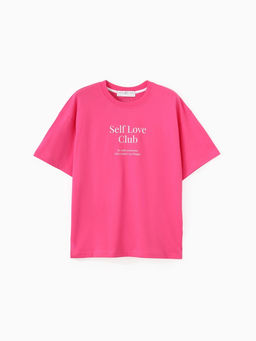 Футболка женская MIST Selflove, розовая, размер M (44-46)