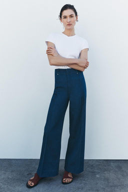 ZW COLLECTION WIDE-LEG HIGH-WAIST JEANS - Zara фото 38