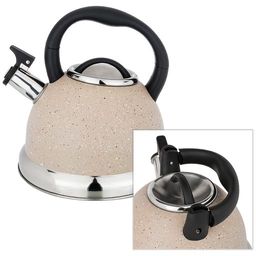 ЧАЙНИК AGNESS СО СВИСТКОМ, СЕРИЯ АРКТИК 3,0 Л И СКЛАДЫВАЮЩЕЙСЯ РУЧКОЙ, ИНДУКЦИОННОЕ КАПСУЛЬНОЕ ДНО