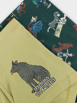 Трусы боксеры мужские с принтом в наборе, 2 шт кедр +средневековые сюжеты на т.зеленом 411216-2 - Mark formelle фото 7