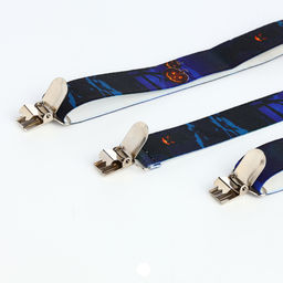 Подтяжки взрослые, ширина 2.5 см, синяя