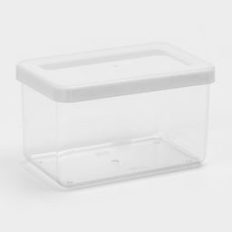 Ёмкость для хранения сыпучих продуктов IDEA «Степ», 1.1 л, 16×10×9.5 см, пластик, крышка белая