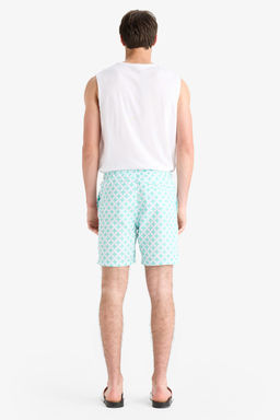 Regular Fit Desenli File Astarl_ K_sa Boy Deniz _ortu - Defacto фото 6