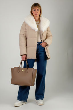 Куртка с меховым воротником арт.6677 зима, евро-зима