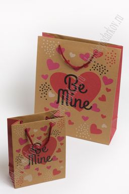 Пакет крафтовый с рисунком "Надпись" 15*20*7 см (12 шт) SF-7170, №2