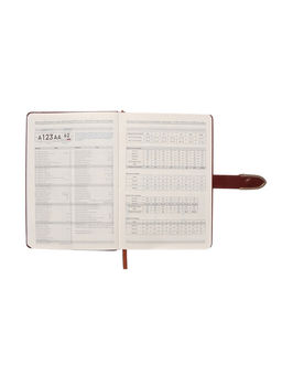 Ежедневник недатированный А5, с хлястиком, 112 листов в линейку, пвх, коричневый - Simaland фото 6