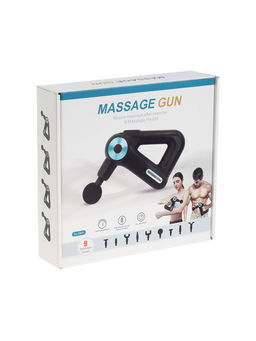 Массажёр для тела LEM-11, перкуссионный, 9 насадок, 9 режимов, чёрный