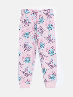 Beli Lastilikli Lilo ve Stitch Bask?l? K?z Bebek Pijama Alt