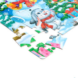 Пазлы набор 4 в 1 Дарим новогодние подарки - Puzzle time фото 3