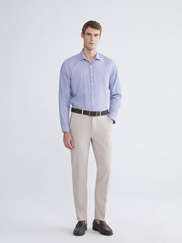 Slim Fit Uzun Kollu ?izgili Erkek G?mlek