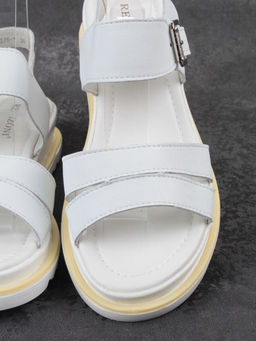 08-PEXL76-1 WHITE Босоножки женские (натуральная кожа)