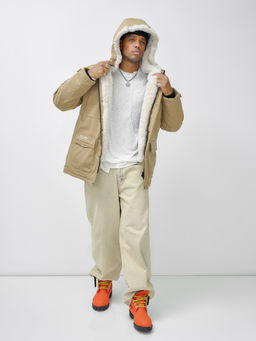 Парка мужская зимняя удлиненная с мехом хаки цвета 8751G - Mtforce фото 13