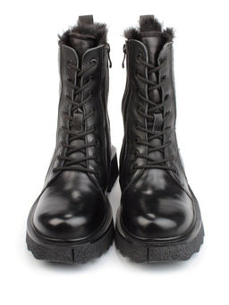 04-YPM5827A BLACK Ботинки зимние женские (натуральная кожа, натуральный мех)