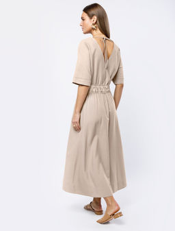 VILATTE / Платье из плотного лиоцелла с поясом на резинке  фото 13