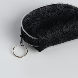 Цена за 2 шт. Кошелёк-монетница на молнии, 11.5×3.5×9 см, чёрный