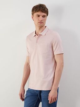 Polo Yaka K?sa Kollu Merserize G?r?n?ml? Erkek Ti??rt