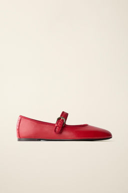 BAILARINA PIEL CREATED BY CARAMEL LONDON X ZARA / Rojo  фото 4