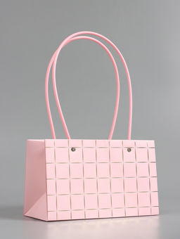 Цена за 10 шт. Сумка для цветов влагостойкая, розовая 22x10.5x13.5±5% см