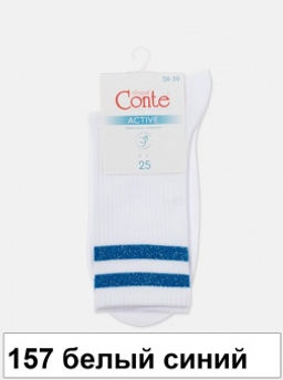 Носки жен. ACTIVE 19С-65СП (72/6)! - 157 белый-синий - Conte elegant фото 2