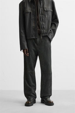 VINTAGE LEATHER TROUSERS - Zara фото 2