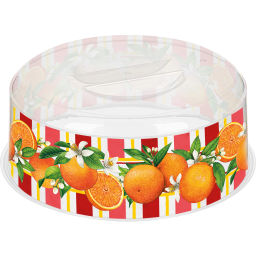 Крышка для СВЧ "Bergamo" D250мм с декором "Сицилия" (бесцветный)