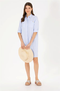 Женское синее тканое платье Неожиданная скидка в корзине