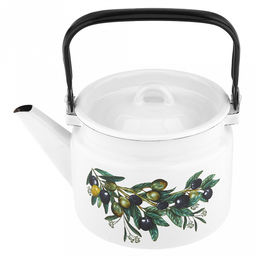Оливковая ветвь Чайник эмалированный 2л, металлическая крышка (Россия)