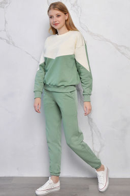 Арт. 2514 Костюм с брюками женский 44-52 (5 шт) Цвет:верх-олива, шокер, низ-олива - Калинка фото 3