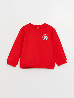 Bisiklet Yaka Bask?l? K?z Bebek Sweatshirt 3l? - Waikiki фото 2