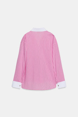 CAMISA POPEL?N RAYAS / Rosa - Zara фото 8