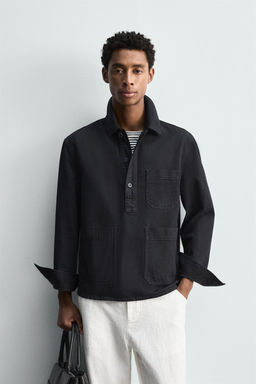 DENIM POLO SHIRT - Zara фото 2