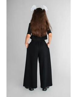 Брюки со складками Зита, цвет Черный, 78%х/б, 16%ПЭ, 6%лайкра