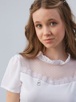 Блузка белый 202230605 - Nota bene фото 6