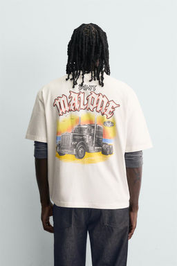 POST MALONE  GRAPHIC T-SHIRT - Zara фото 3