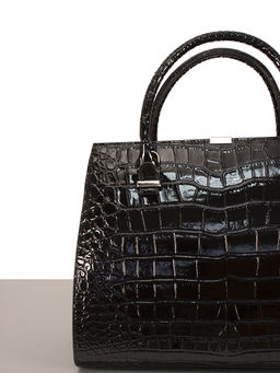 LACCOMA сумка НИ0621-черный натуральная кожа хлопок фото 3