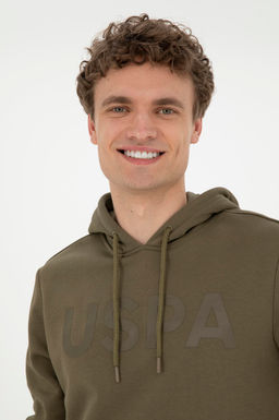 Erkek Haki Basic Sweatshirt