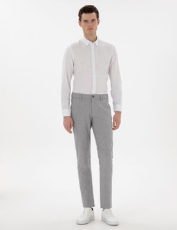 Рубашка Pierre Cardin Slim Fit серая длинный рукав