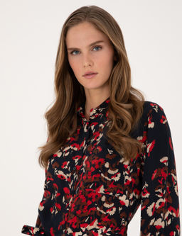 Lacivert Comfort Fit Dokuma Elbise - Pierre cardin фото 2