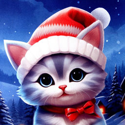 Подушка круглая Котёнок в шапке - Mni mnu фото 4