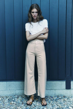 ZW MARINE STRAIGHT-LEG HIGH-WAIST JEANS - Zara фото 6