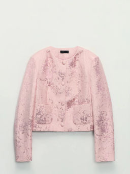 Укороченный жакет из жаккарда ZR2604032501-96 / Zarina