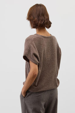 ЕВ 30276/ш/коричневый меланж джемпер жен