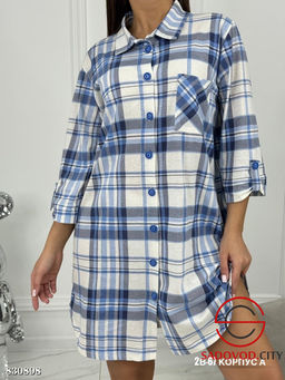 Рубашка женская в клетку