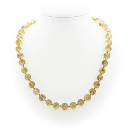 Бусы из цитрина 10мм, круглые, длина 45см