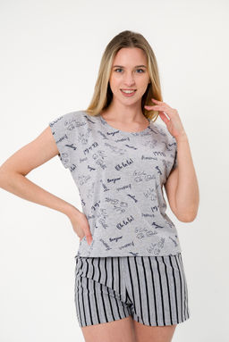 Пижама подростковая из футболки из кулирки и шорт из визкозы Бонжур - Амадэль фото 6