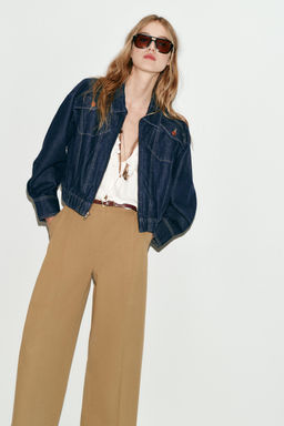 TROUSERS WITH BELT AND DARTS