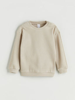 Bisiklet Yaka Basic Erkek Bebek Sweatshirt