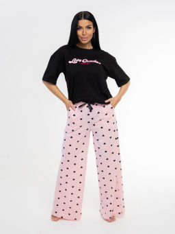 Костюм женский, цвет черный розовый - Барболета фото 8